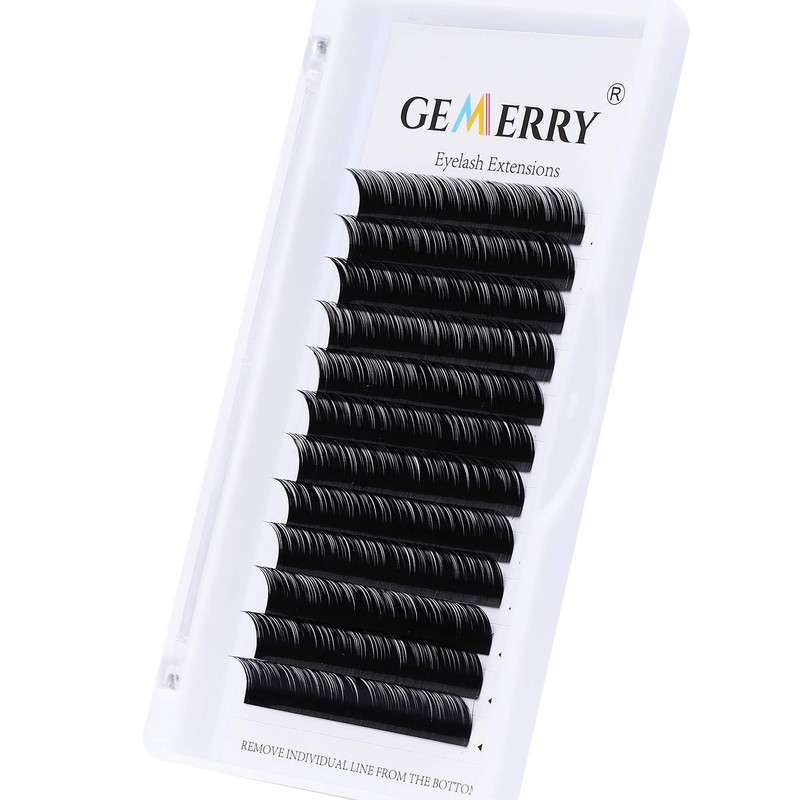 Gemerry Single Eyelash Extension Classic Thickness 0.07/0.15/0.18/0.20 mm C/D Curl,