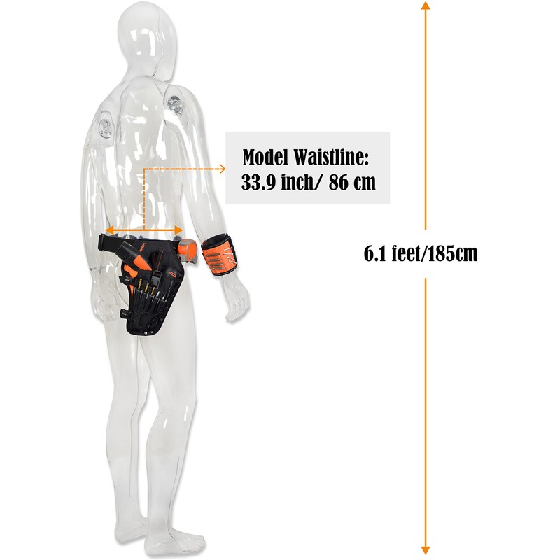 3-In1 Drill Holster Set w/Strong Magnetic Wristband & Solid 2