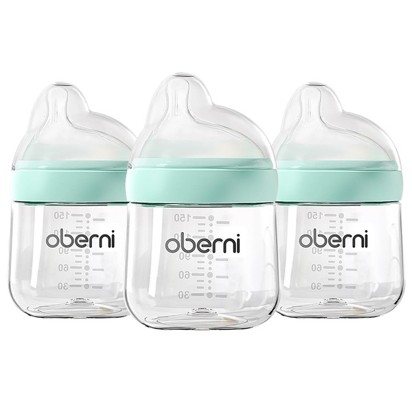 Oberni Baby Bottles with Off-Centered NaturalWave Teat Size 1 Newborn