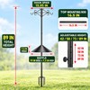 89 Inch Bird Feeder Pole with Squirrel Baffle, Multi-Hook Hanger,
