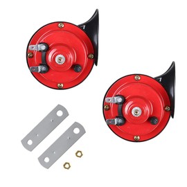 BUGUUYO 110DB Loud Electric Train Horn Kit for Trucks 12V Waterproof Snail Horn with Mounting Brackets for Cars and Trucks Heavy-Duty