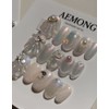 [Powder nail embossed nails] 3 types of high-quality mermaid emboss