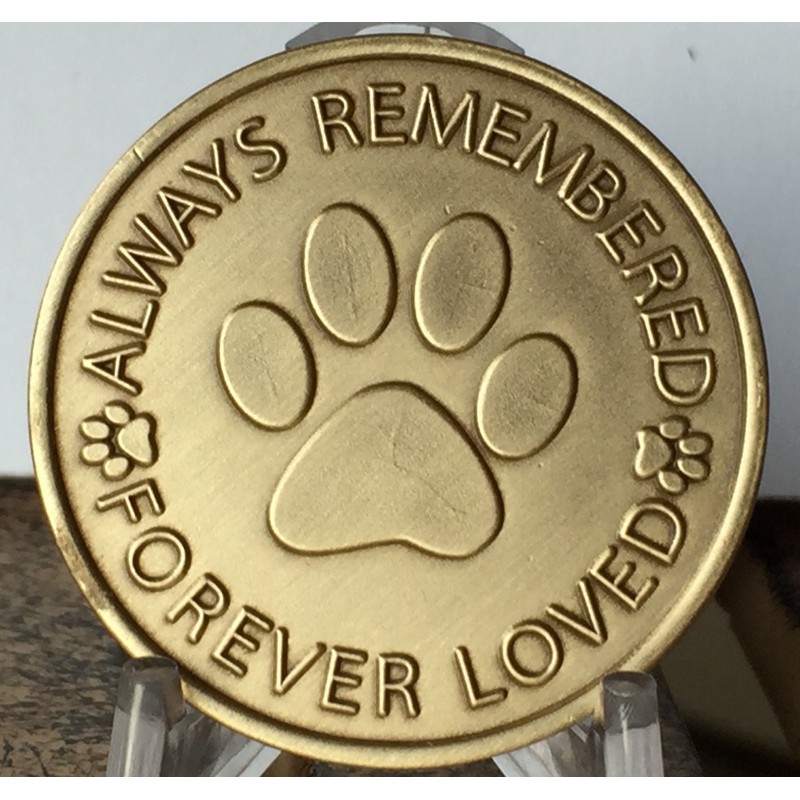 RecoveryChip Dog Memorial Always Remembered Forever Loved - Paw Prints
