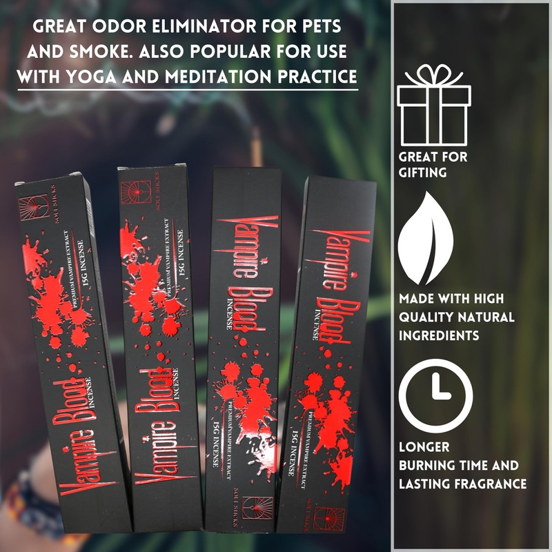 SOUL STICKS Vampire Blood Fragrance Incense Sticks (6 Pack Each