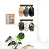 Mkono Hat Rack for Wall Wooden Baseball Caps Organizer with