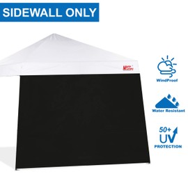 MASTERCANOPY Sunwall Panel Canopy Sidewall Fits 10'x 10' Slant Leg Canopy Tent Black