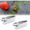 3Pcs Silver Stainless Steel Strawberry Huller Fruit Stem Remover Home