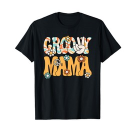 Groovy Mama Mom Retro Hippie 60s 70s Party Outfit Women T-Shirt