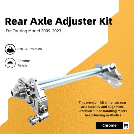 RUDYNESS Chrome Rear Axle Adjuster Kit For Harley Road King Street Glide FLHX 09-23 CVO