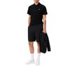 Lacoste Mens Ultra Dry Raglan Sleeve Polo Sport Short, Black,