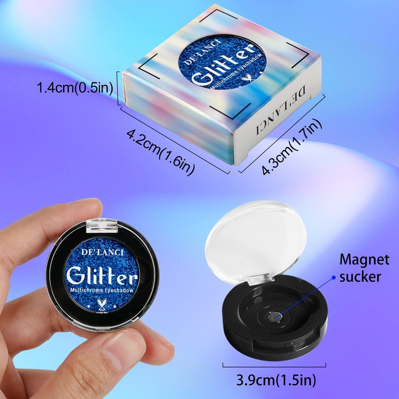 Blue Shimmer Single Eyeshadow Shimmering Sapphire Blue Glitter Eyeshadow Highly