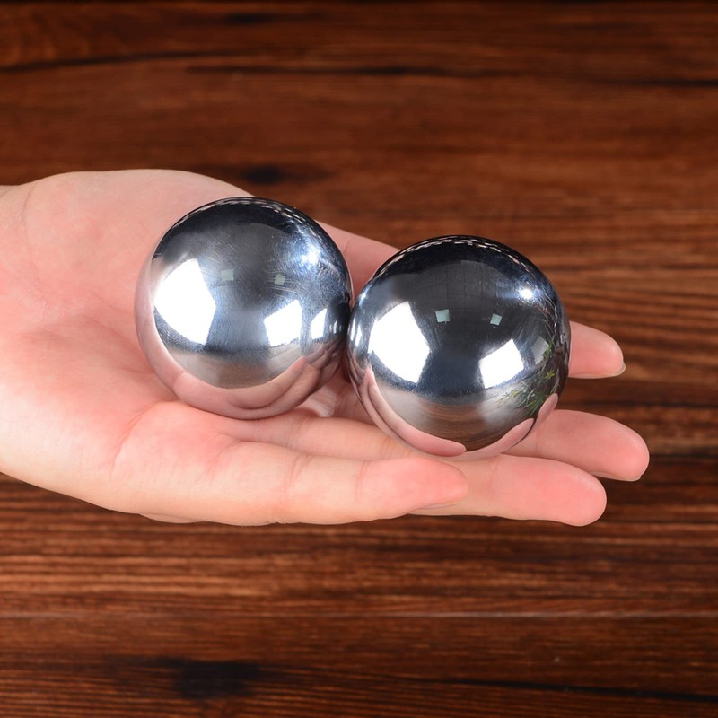 STCREE TQGJST56 1.9" Stainless Steel Baoding Balls with Bell Hand