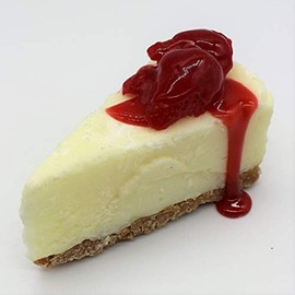Just Dough It Fake Slice of Cheesecake with Strawberries
