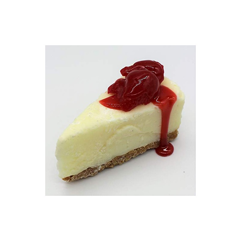 Just Dough It Fake Slice of Cheesecake with Strawberries