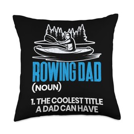 Rowing Lover Funny Rowing Dad Rower Boat Expert Graphic Throw Pillow