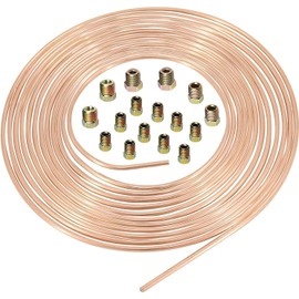Brake Lines Copper Brake Hose 25 ft/7.62 m Diameter 4.75 mm, General 3/16 Inch Brake Kit for Cars with 16 Connections Poweka