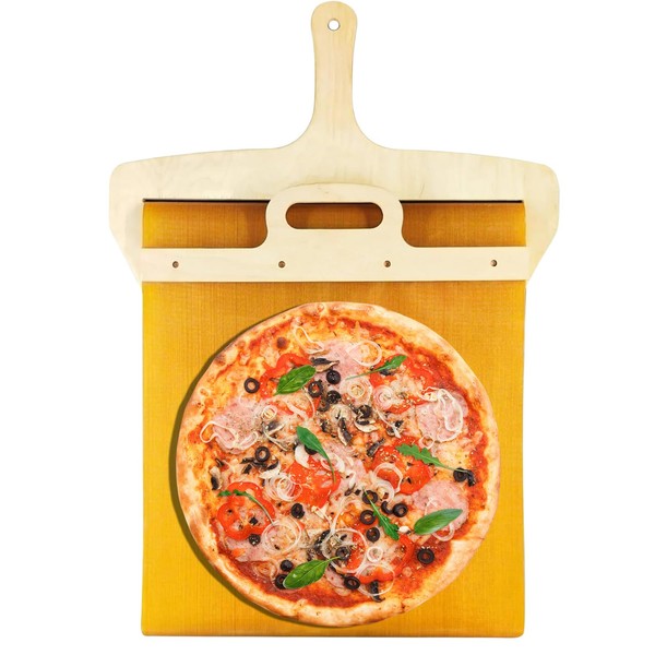 LPMXYW 1PC Pizza Shovel Sliding Pizza Peel Non-Stick Sliding Pizza Peel Pizza Paddle with Handle Pizza Peel Spatula with Slide Creative Sliding Pizza Shovel Peels for Pizza Oven Accessories