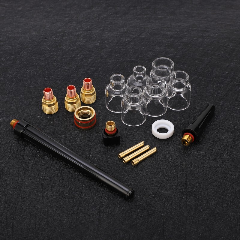 Welding Torch Accessories Kit Glass Cup Nozzle Tungsten Clamp Kit