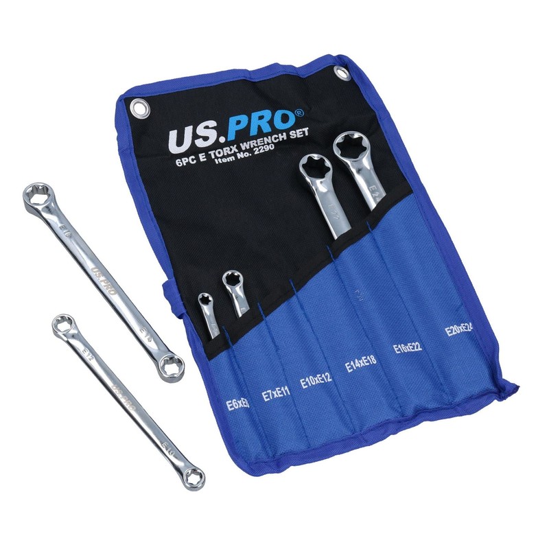 6pc Torx E Spanner Wrench Star Double Ended Box E6