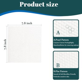 Disposable Cotton Face Towels 60 Count - Soft Towelettes for Makeup Removal, Cleansing & Skin Care, Facial Wipes