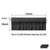 HIG 2 Pack Black Ruffle Window Valances – Handcrafted Bow