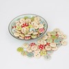 15mm Wooden Buttons100 Pcs Plaid Dot Assorted Patterns 2 Hole