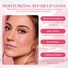 Pink Lip Serum 2 Pack,Multi-function Plump It,Lip Gloss Sets for