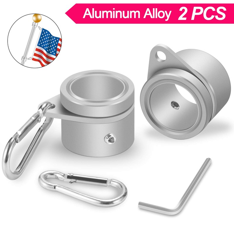BONWIN 1.25" Flag Pole Rings, 2 Pcs Anti Wrap Flag