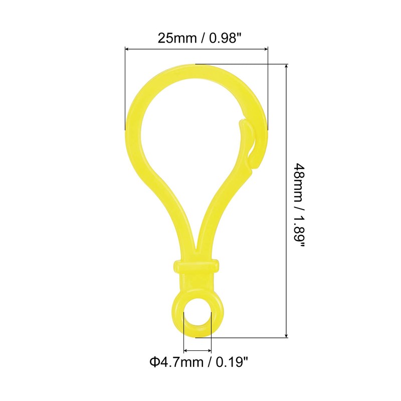 uxcell Plastic Lobster Clasps, 48mm Colorful Claw Snap Clip Hooks