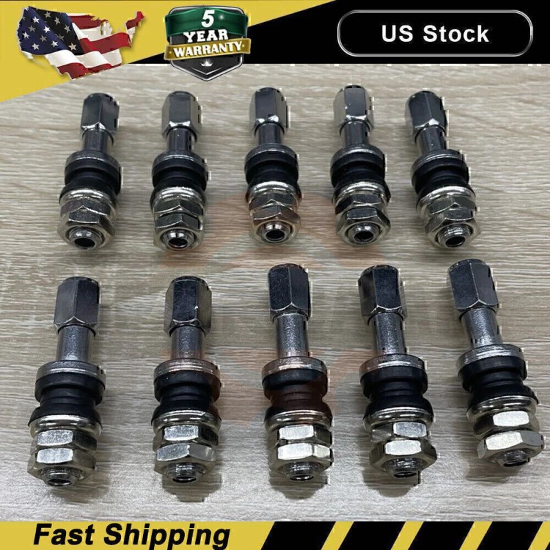 GEARZAAR 10x Stainless Steel Wheel Tire Valve Stems Hight Pressure