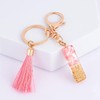 Rohans Pink and Gold Resin Alphabet Initial Letter Keychain, Bag