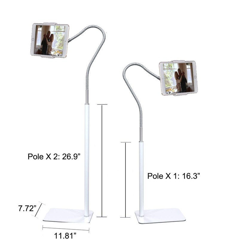 Creatop Tablet Floor Stand with Flexible Gooseneck and Stable Aluminum