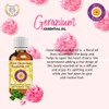 Deve Herbes Pure Geranium Essential Oil (Pelargonium graveolens) with Glass