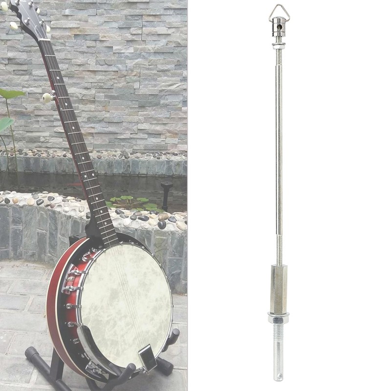 Banjo Pole Upright Silver Adjustable Portable Stand Musical Instrument Accessories