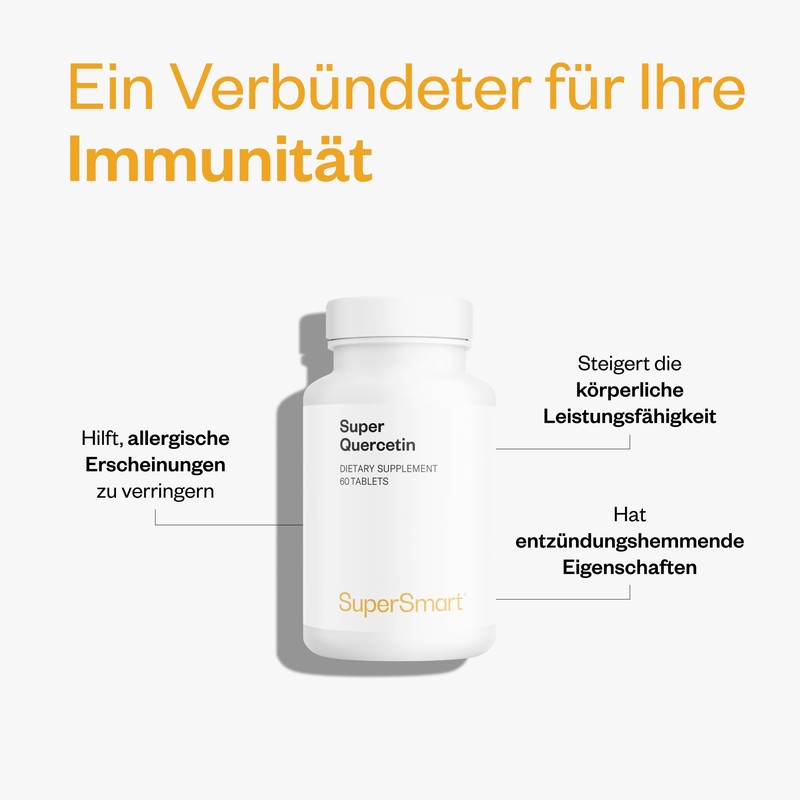 Super Quercetin - Reduces Allergies - Strengthens Immunity - Absorbs