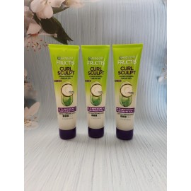Garnier 3× Garnier Fructis Curl Sculpt Conditioning Cream Gel, Coconut Water, 5.1 oz