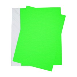 25 Labels in Neon Green, DIN A4 Large, Neon Paper Labels for Labelling and Sticking, Versatile Universal Stickers, dv1013