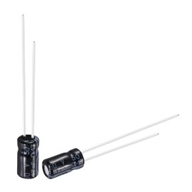 sourcing map 0.47uF 50V 4x7mm Electrolytic Capacitor, Radial Leads Aluminum Capacitors for TVs, LCD Monitor, VCD, 50Pcs