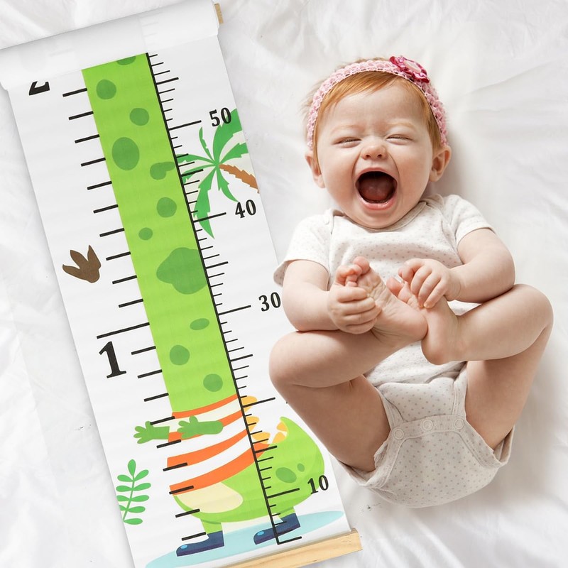 Mibote Baby Growth Height Chart Handing Ruler Wall Decor for