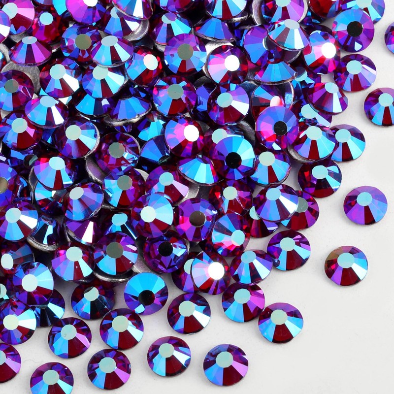 Flat Back Crystal Rhinestones,Dark Siam AB, SS16, 1440pcs