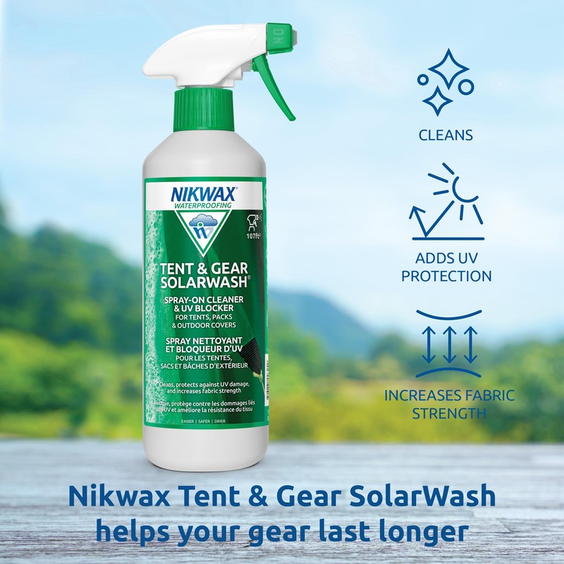 Nikwax Tent & Gear SolarWash, Cleaning, Waterproofing and UV Protector,