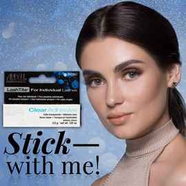 Ardell Duralash Clear Lash Adhesive for Individual Lashes, Waterproof Long-Lasting Lash Glue for Sensitive Eyes, 0.125 oz, 2 Pack