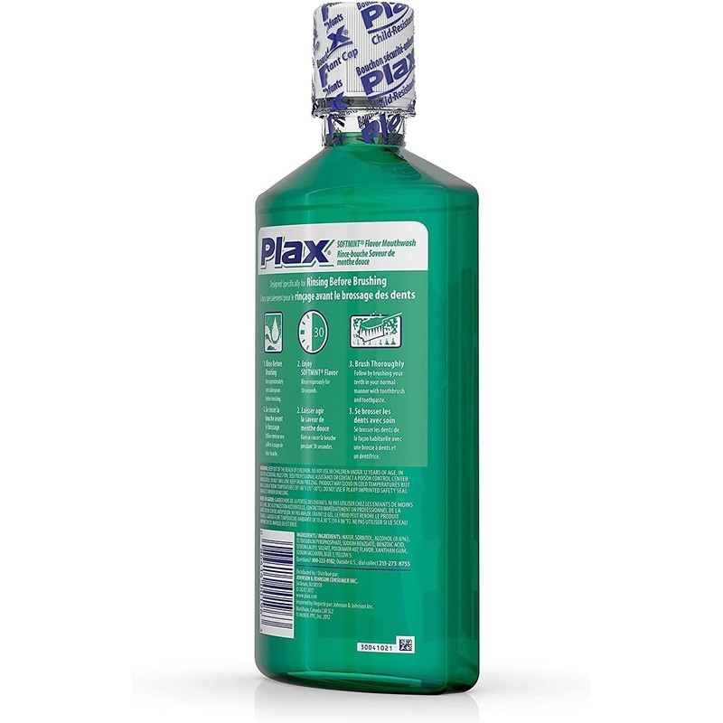 Plax Advanced Formula Anti-Plaque Dental Rinse-Soft Mint-24 oz (Pack of