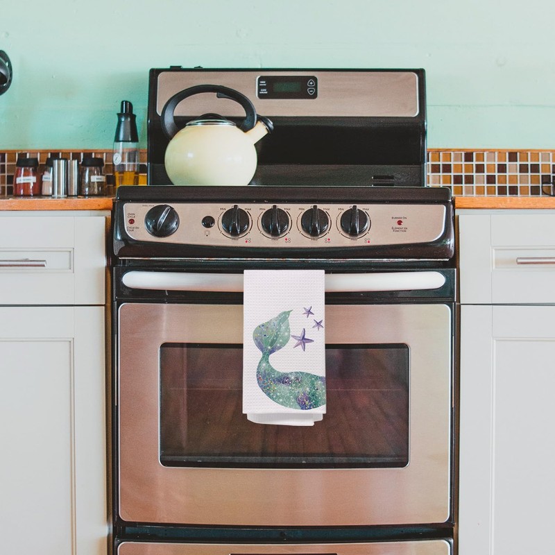 AQYIP Mermaid Bathroom Decor Hand Towels, Mermaid Gifts for Girls