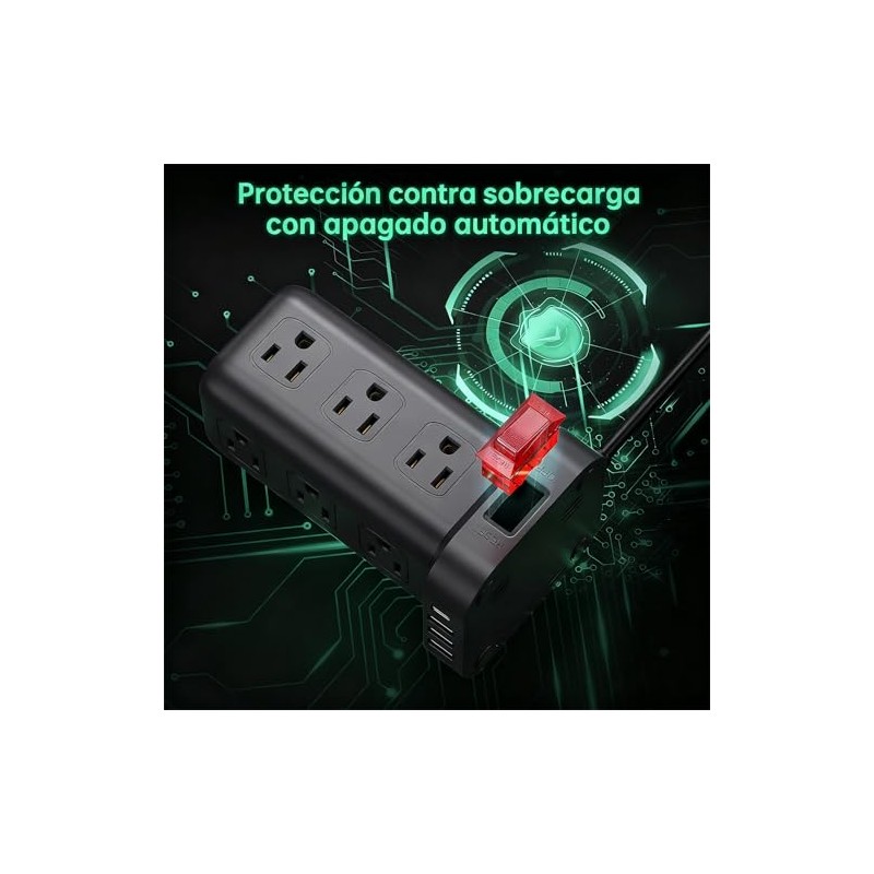 SMALLRT Regleta Torre Multicontacto, Extension Electrica USB C, Conector Multiple