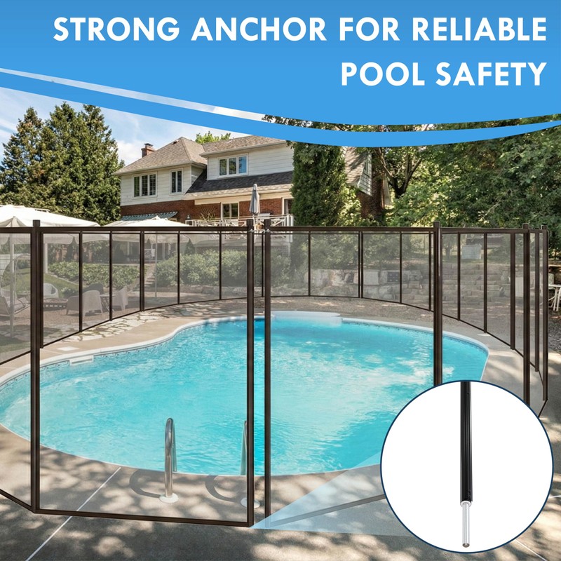 ALLSAFE Pool Fence Replacement Pole – 4ft Peg Pole for