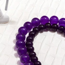 Jewelry Making DIY Dark Purple Carnelian Chalcedony 6mm Loose Beads