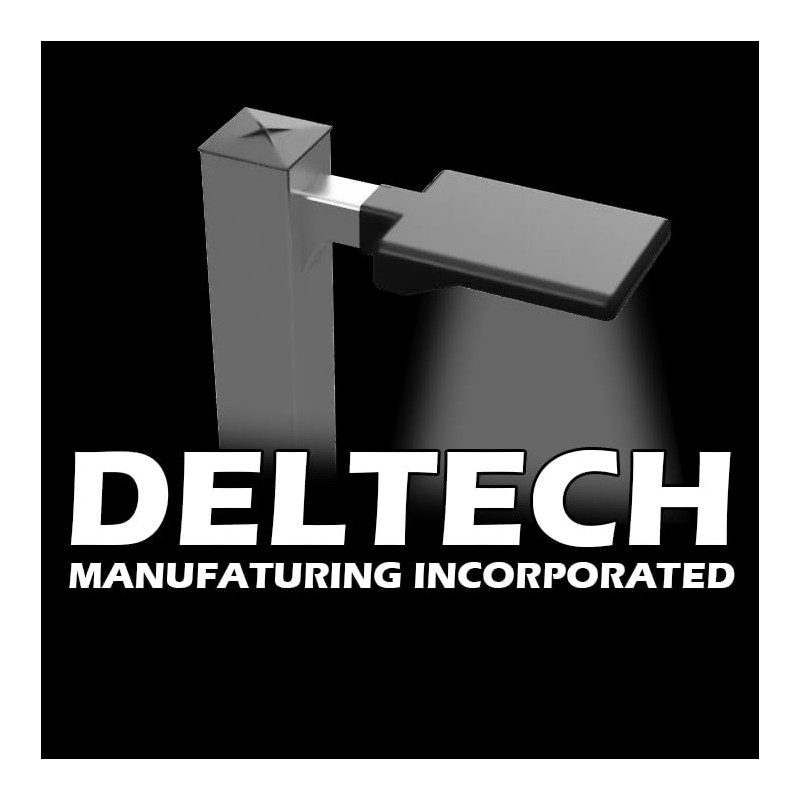 Deltech Manufacturing 3-1/2" Square Light Pole Top Cap- Black Plastic