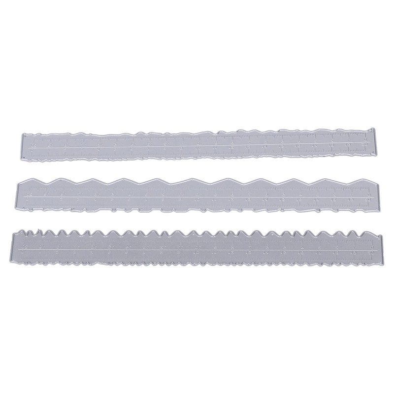 3pcs DIY Making Ruler Die Cut Ruler Jagged Deckle Edge