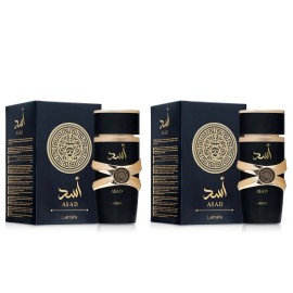 Lattafa 2Pcs ASAD by Lattafa for Men Eau De Parfum Spray 3.4 fl oz./100ml Long-lasting